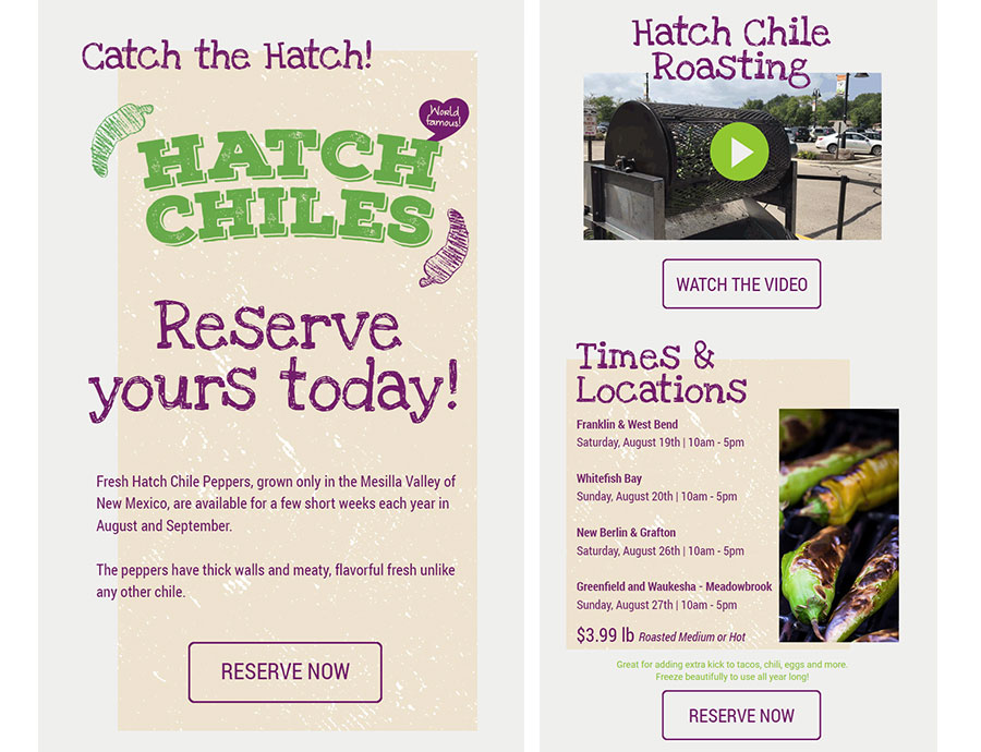 Sendik's Hatch Email Campaign